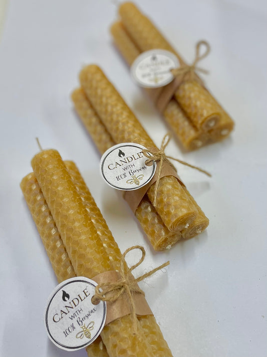 Rolled Beeswax Candle 3 Pack