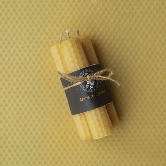 Rolled Beeswax Candle - Three-Pack
